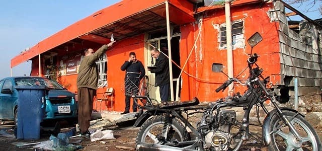 The site of one of the bombings that targetted the Iranian Kurdistan Democratic Party (PDK), known locally as HDK, in Koya, 70 kilometres east of Erbil. Photo: Rudaw