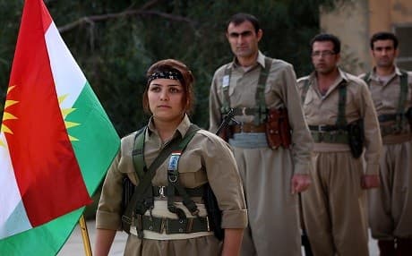 Members of the armed party of Kurdistan Democratic Party of Iran(PDK or HDK). Five HDK's Peshmerga were  Killed in two bombings last month in Koya, 70 east of Erbil, and two members of the Kurdish security of Kurdistan Region. HDK said they have little doubt that Iran was behind  the attacks, and ever since have taken security measures against future attacks. Photo: Rudaw