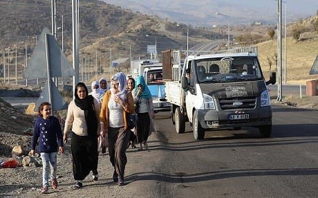 Residents returning to Sirnak after months of conflict between the army and members of the Kurdistan Workers Party (PKK). AA photo