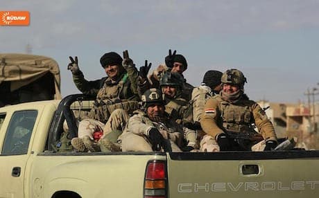 Iraqi army soldiers in a liberated neighborhood of southeastern Mosul. File photo