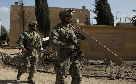 US Special Forces were photographed in Raqqa province in May. Photo: Delil Souleiman/AFP