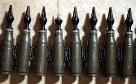 Munitions containing depleted uranium. Photo: AFP