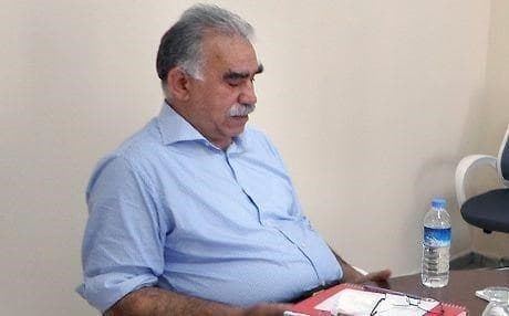 Ocalan in his prison cell.