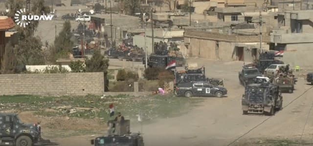 Iraqi armed forces close in on western Mosul neighborhoods and Mosul airport. Photo: Rudaw video