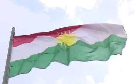 The Kurdistan Region flag flying in Kirkuk. Photo: Rudaw video