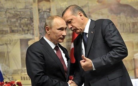 Russian and Turkish presidents Vladimir Putin and Recep Tayyip Erdogan. Photo: Kremlin