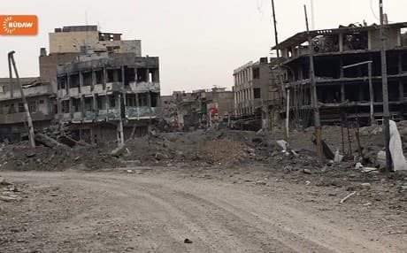 Widespread destruction in western Mosul last month. Photo: Rudaw