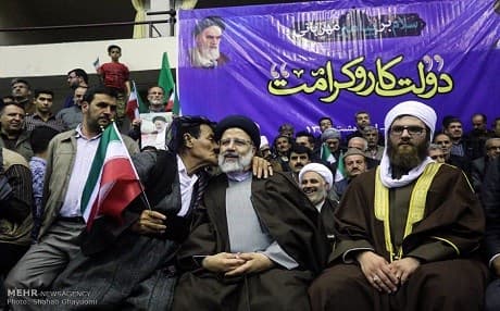 Iranian Presidential candidate Ibrahim Raisi[C], a conservative candidate with close ties with the country's Supreme Leader Alio Khamenei, is considered to be the main rival to the incumbent president Hasan Rouhani. Photo: Mehr News Agency.