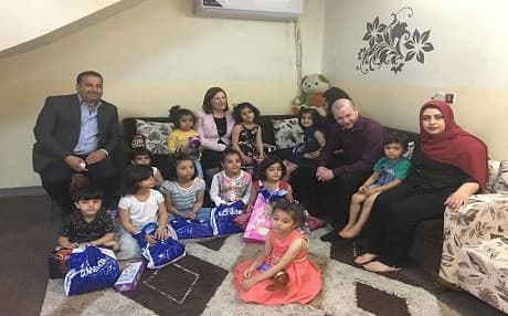 In photo –  Seated from the left, Director of Social Affairs Zaito Toffic, Dr. Beriwan Khailany and Max Breuer.