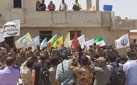 The SDF declared the start of the military offensive against ISIS in Raqqa. Photo: Syriac Military Council/Twitter