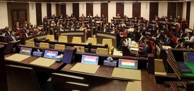 File photo shows Kurdistan parliament in first session after the 2013 inconclusive election leading to a coalition government of five political parties, including the Kurdistan Democratic Party and the Gorran Movement. Photo: Rudaw