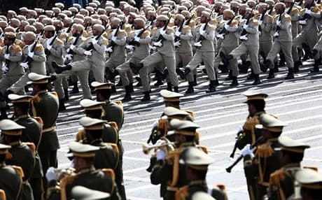 Iranian soldiers march during the Army Day parade in Tehran on April 18, 2015. Photo: Behrouz Mehri | AFP