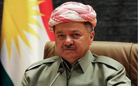 President Masoud Barzani looks on during a meeting with religious leaders  in Erbil on August 9, 2017, urging them to encourage people to participate in the upcoming independence referendum on September 25. Photo: AFP/Safin Hamid