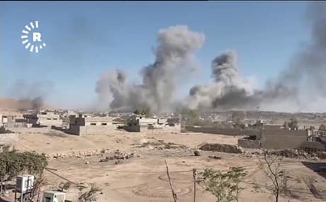 Heavy clashes between Iraqi forces and ISIS are ongoing in al-A’ayaziyah north of Tal Afar. Photo: Rudaw video
