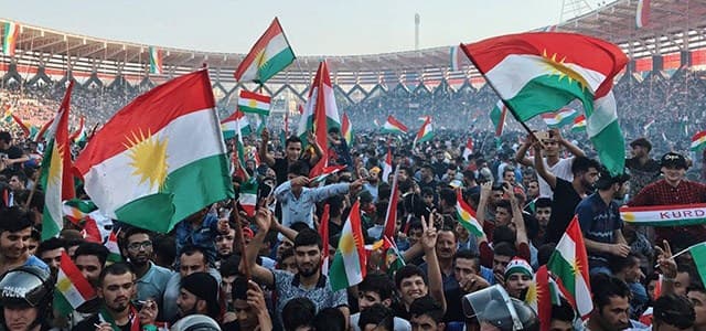 President Masoud Barzani attended a rally in support of the Kurdish independence referendum  in Zakho, near Duhok on September 14, 2017. It is the the third city outside of Erbil where the president campaigns for the Kurdish vote set for September 25. Photo: Rudaw/Aram Sabah