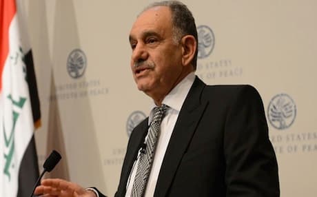 Iraq’s Deputy Prime Minister Saleh al-Mutlaq speaking at the United States Institute of Peace. Photo: USIP.org