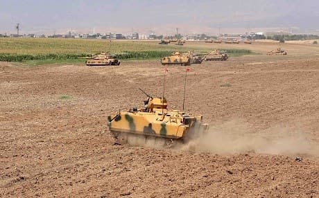 Turkey conducts troop movements in the Silopi area of southeastern Turkey near the Kurdistan Region's border. Photo: AA