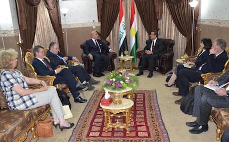Members of the All Party Parliamentary Group (APPG) meeting with Falah Mustafa, head of Kurdistan Region's foreign relations department, 2011. Photo: KRG