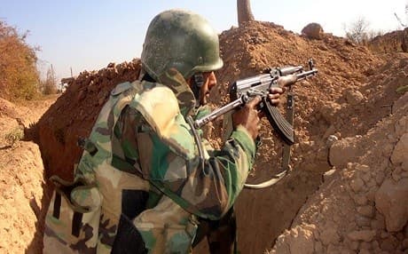 Syrian Arab Army fighting ISIS in Deir ez-Zor Province. Photo: AFP/Ayham al-Mohammad