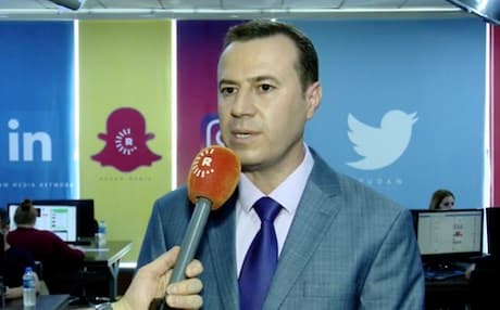 Ardalan Nuraddin member of Iraq’s Integrity Commission speaking to Rudaw. Photo from Rudaw video