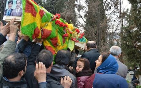 Relatives and activists gathered for the funeral on Thursday. Photo: Benim Annem Cumartesi/Facebook (the Saturday Mothers of Turkey)