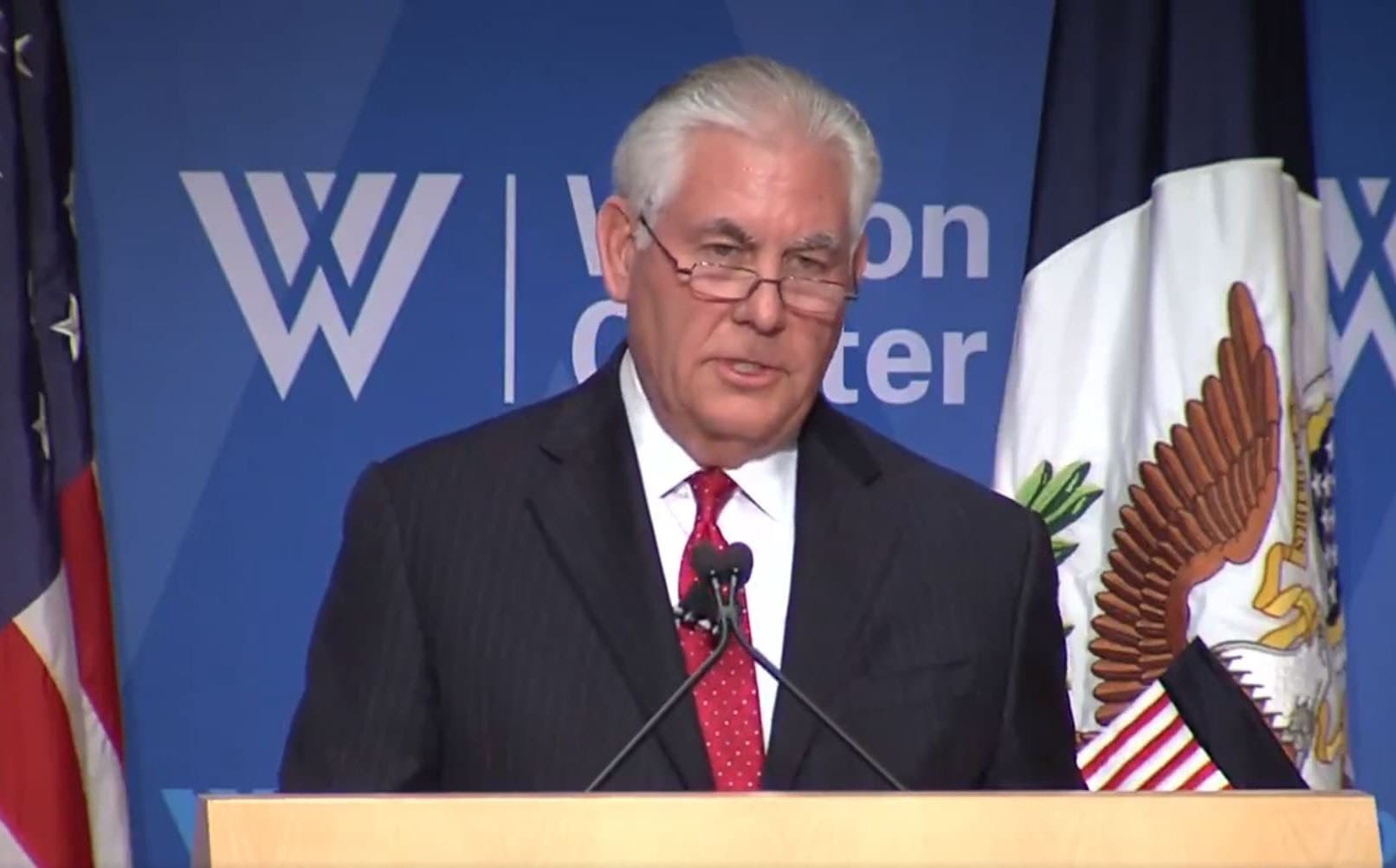 US Secretary of State Rex Tillerson speaking at the Wilson Center. Photo: US Department of State