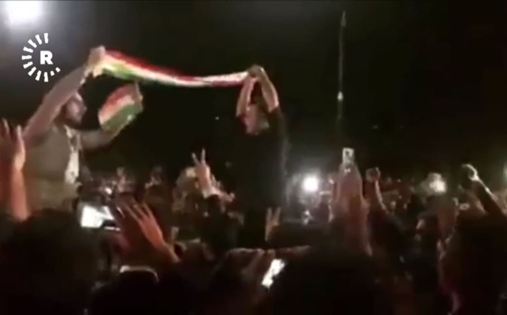 Kurds in Iran celebrate Kurdistan’s independence referendum in September. Photo: Rudaw video