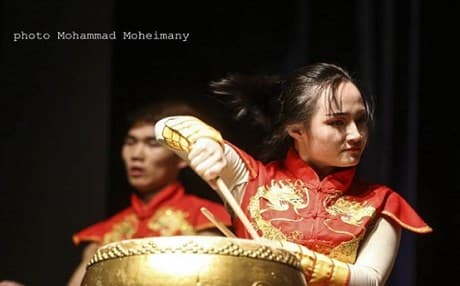 A Chinese drum performance at the Fajr International Music Festival. Photo Credit - Mohammad Moheimany