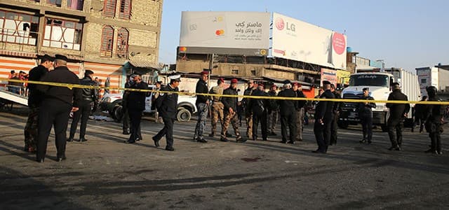 Security forces cordon off the area where a double suicide bombing struckcentral Baghdad on January 15, 2018. Photo: Sabah Arar | AFP