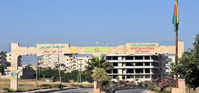 Afrin is the westernmost canton under the control of the self-styled Kurdish enclave in northern Syria established shortly after the start of the civil war in the country in 2011. Photo: AFP. George Ourfalian