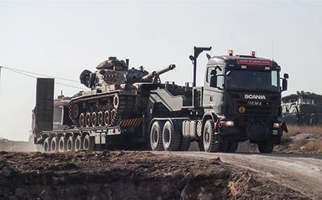 تورکیا هەڕەشەکانی چڕکردوونەتەوە بۆ هێرشکردنە سەر عەفرین فۆتۆ: AFP