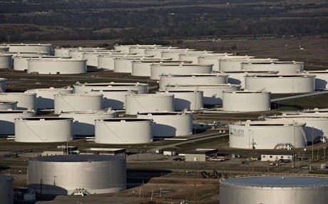 US Oil reserves in Cushing, Oklahoma, one of the largest storage facilities for crude oil in the world. Photo: Daniel Acker/Bloomberg
