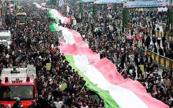 Large crowds mark the 39th anniversary of the Islamic Revolution in Tehran on Sunday. Photo: Mehr news