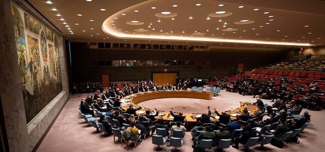 Members of the Security Council vote during a United Nations Security Council meeting on a ceasefire in Syria February 24, 2018 in New York. Photo: AFP