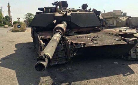 A US-supplied Abrams tank destroyed by Peshmerga forces near Pirde during clashes with Iraqi armed forces in October 2017 was removed and taken to K1 military base outside Kirkuk.