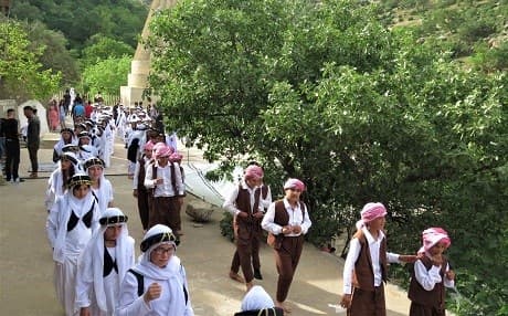 Hundreds of Yezidis gathered in Lalish to mark Sere Sal - the new year. Photos: AC Robinson/Rudaw