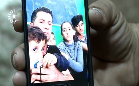 Kamaran Yousef's four-month-old child, 14-year-old son Sherwan, and wife Bayan Ajel are missing in the Aegean. Photo: Rudaw 
