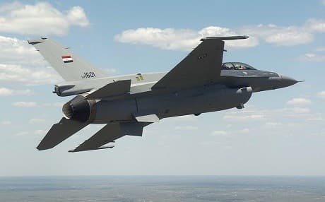 Iraqi jets struck alleged ISIS targets in Syria Sunday morning. File photo: Iraq Air Force