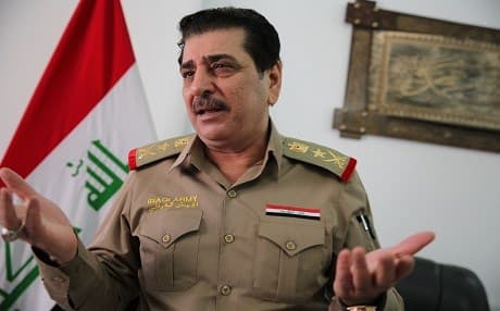 Lieutenant General Mohammed al-Askari, the military advisor to the Iraqi Ministry of Defense, at his office in Baghdad. Photo: Sabah Arar/AFP