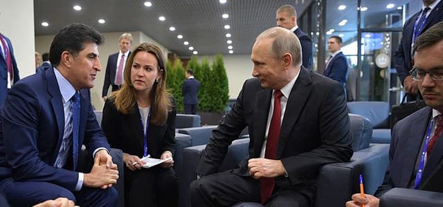 KRG Prime Minister Nechirvan Barzani meets with Russian President Vladimir Putin in Moscow on June 2, 2017. Photo: Kremlin
