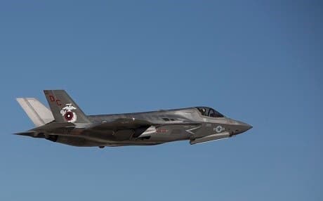 An F-35B Lightning II pictured during first flight operations in Arizona in March. Photo: Sgt. Allison Lotz/US Marine Corps