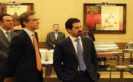 Pennington (left) with Qubad Talabani. Photo: Judit Neurink