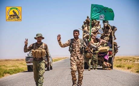 Hashd al-Shaabi forces near the Iraqi-Syrian border, June 2017. Photo: Hashd media office.