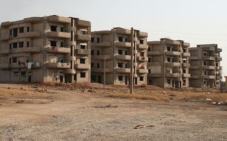 All the way from Derik in the northeast to Efrin in the northwest, new buildings have sprung up since regime forces were ousted from the area. Photo: Carl Drott