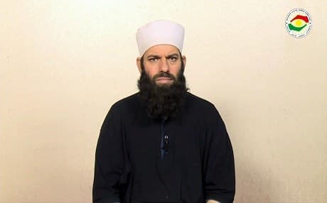  Ismail Susayi gives a taped confession to the KRSC on August 2, 2018, of his interactions with ISIS over the past four years and his connection to the gunmen in the Erbil govenorate attack. Photo: Rudaw TV