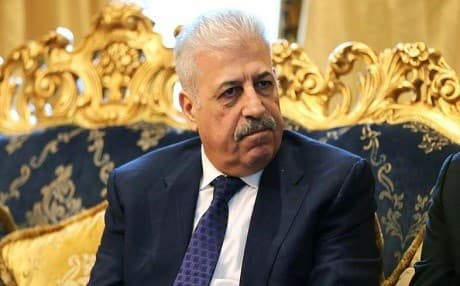Atheel al-Nujaifi, a former governor of Nineveh, speaks during an interview at a private villa in Dubai in 2015. File photo: AP