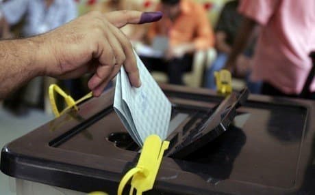 A person casts a ballot during the Kurdistan Region's 2009 parliamentary elections. File photo: AFP