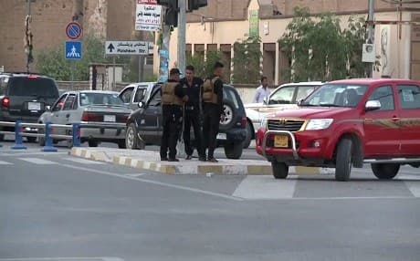 Iraqi Security Forces stand at an intersection in Khanaqin in August of 2018. File photo: Rudaw TV