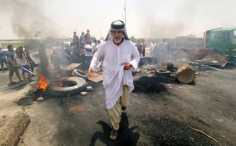 Protests have swept the southern Iraqi province of Basra in recent months, where residents are demanding better access to services and an end to government mismanagement. Photo: AFP