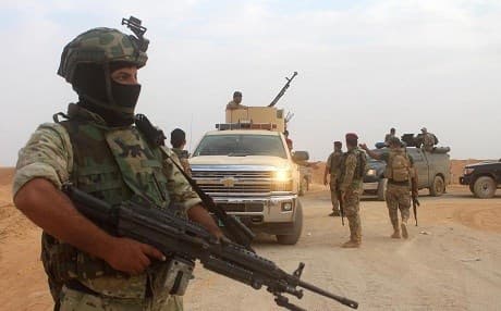 Iraqi forces near Akashat, Anbar in September 2017. File photo: AFP